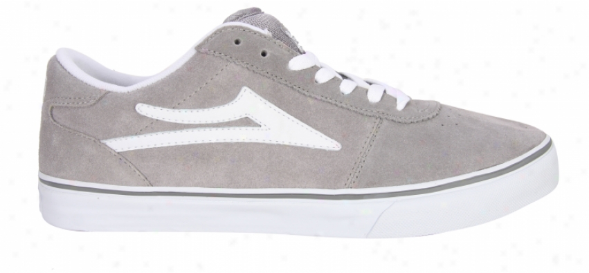 Lakai Manchester Select Skate Shoes Grey/white Suede