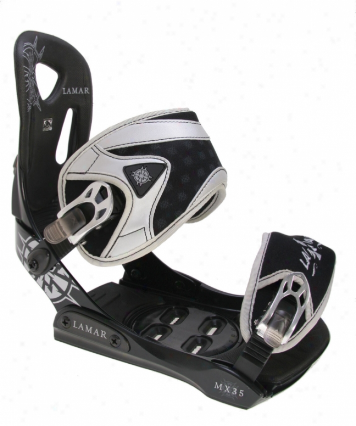 Lamar Mx35 Silver Snowboar dBindings Black