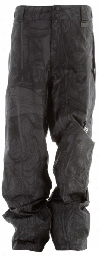 Lib Tech Re-cycler Snowboard Pants Black Quigg Print