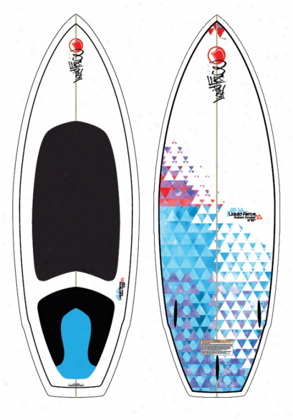 Liquid Force Cusstom Thruster Wakesurf Board 4&apos;10&quot;