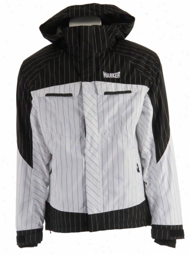 Marker Empire Shell Ski Jacket White/black