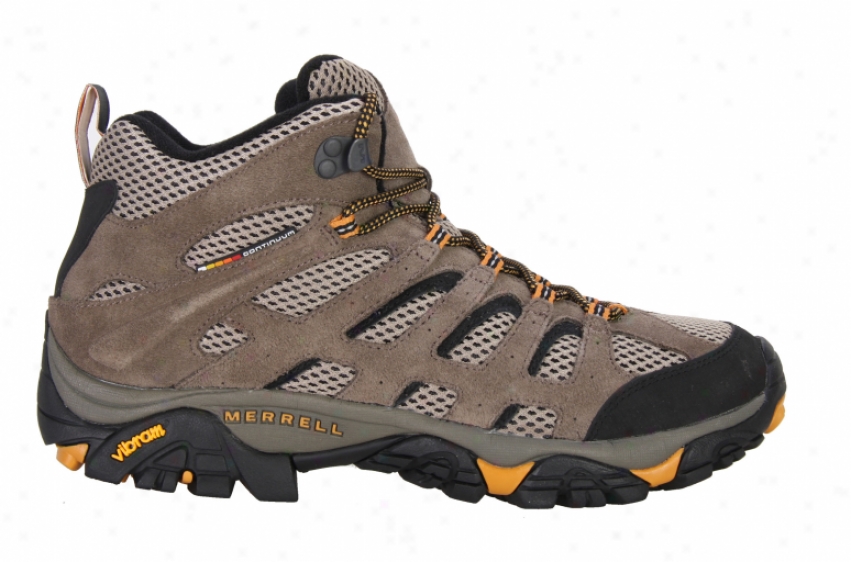 Merrell Moab Mid Ventilator Hiking Shoes Walnut