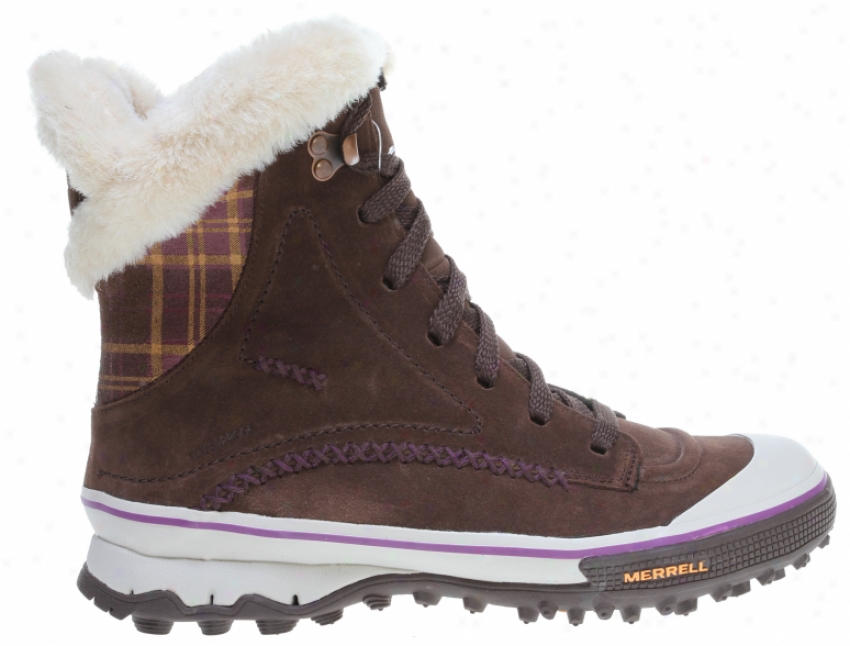 Merrell Pixie Lace Waterproof Boots Bracken