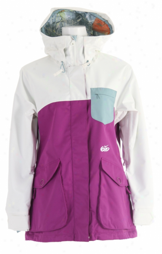 Niks Kesak Snowboard Jacket Bold Berry/sail/cannon