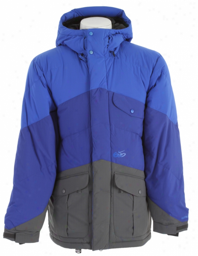 Nike Proost Down Snowboard Jacket Drenhced Blue/treasure Blue/dark Grey