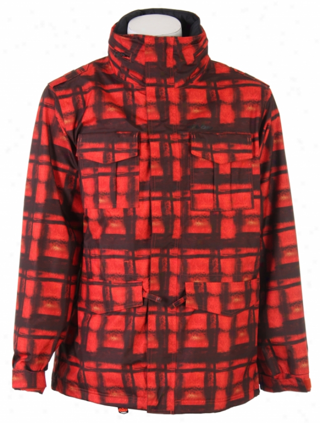 Nike Slainte Snowboard Jacket Spice Brushstroke Plaid