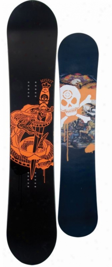 Nitro Misfit Black Snowboard 152.6