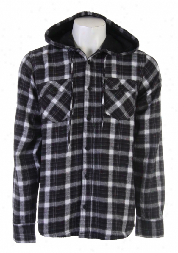 Nomis Lumber Jack Flannel Hooded Shirt Flannel White
