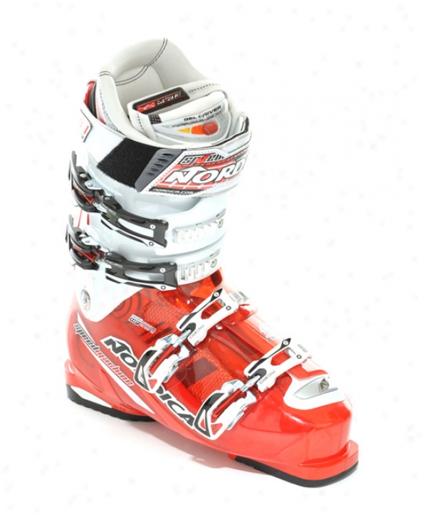 Nordica Speedmachine 130 Ski Boots Trans Red/white