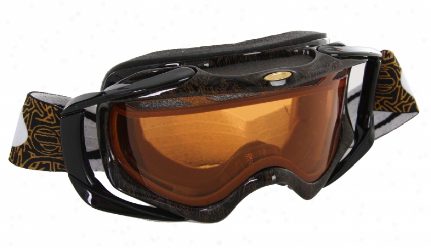 Oakley Ambush Snowboard Goggles Jet Black Ghost Text/persimmonL ens