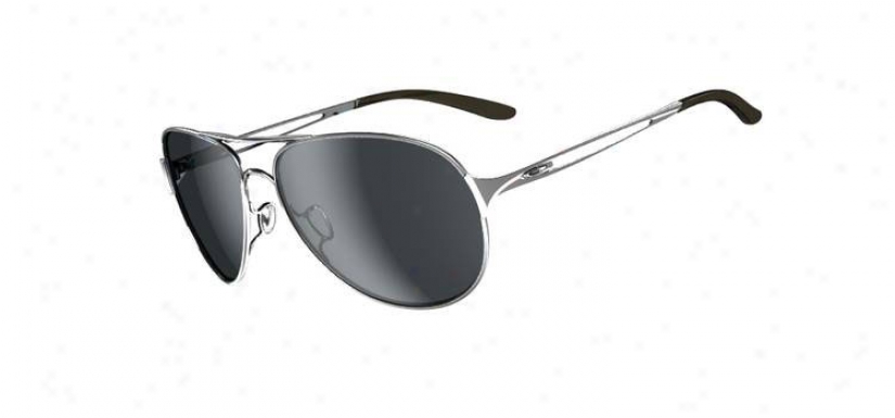 Oakley Caveat Sunglasses Polished Chrome W/ Grey