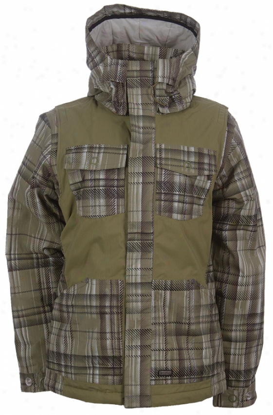 Oakley Checkes Out Snowboard Jacket Hazel Plaid