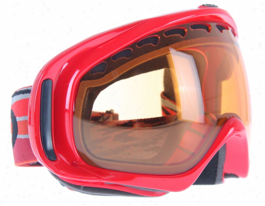 Oakley Crowbar Snowboard Goggles Bright Red/persimmon Lens