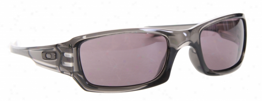 Oakley Fives Squared Sunnglasses Polished Grey Smoke/warm Grey Lens