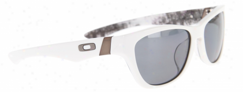 Oakley Jupiter Lx Sunglasses Alpha Blue Print/grey Polarized Lens