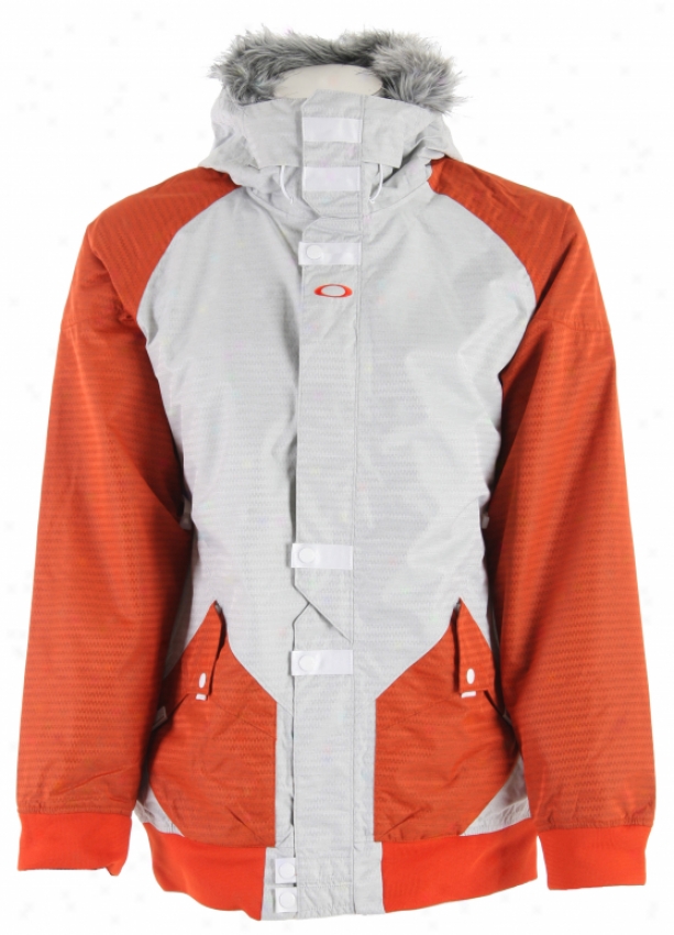 Oakley Landic Snowboard Jacket White/e Orange