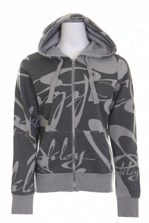 Oakley Script Pattern Fullzip Hoodie Heath Grey