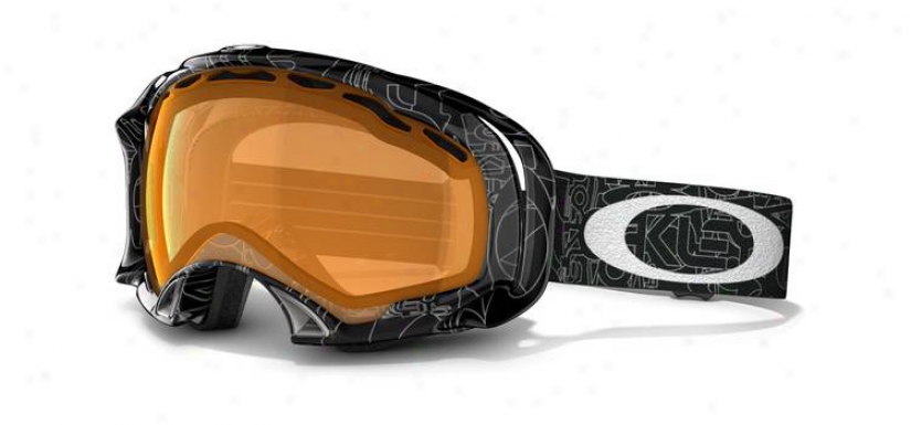 Oakley Splice Snowboard Goggles Silver Factory Text/persimmon Lens