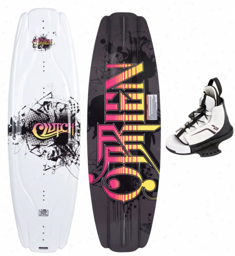 O&apos;brien Clutch Wakeboard 142 W/ Kick Bindings Black