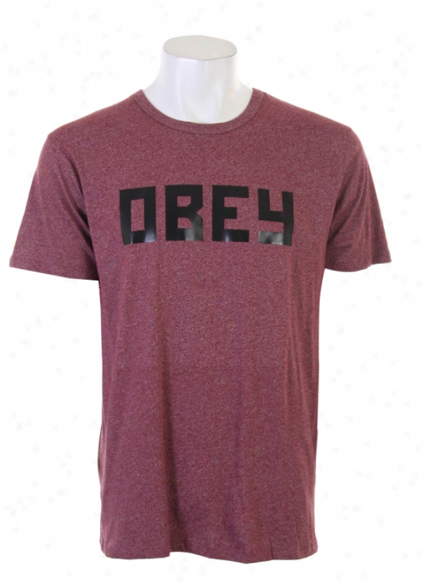 Obey Russian Obey T-shirt Burgundy