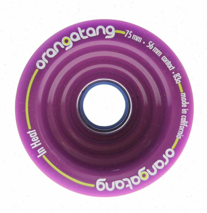 Orangatang In Heat Longboard Skateboard Wheels Purple 75mm