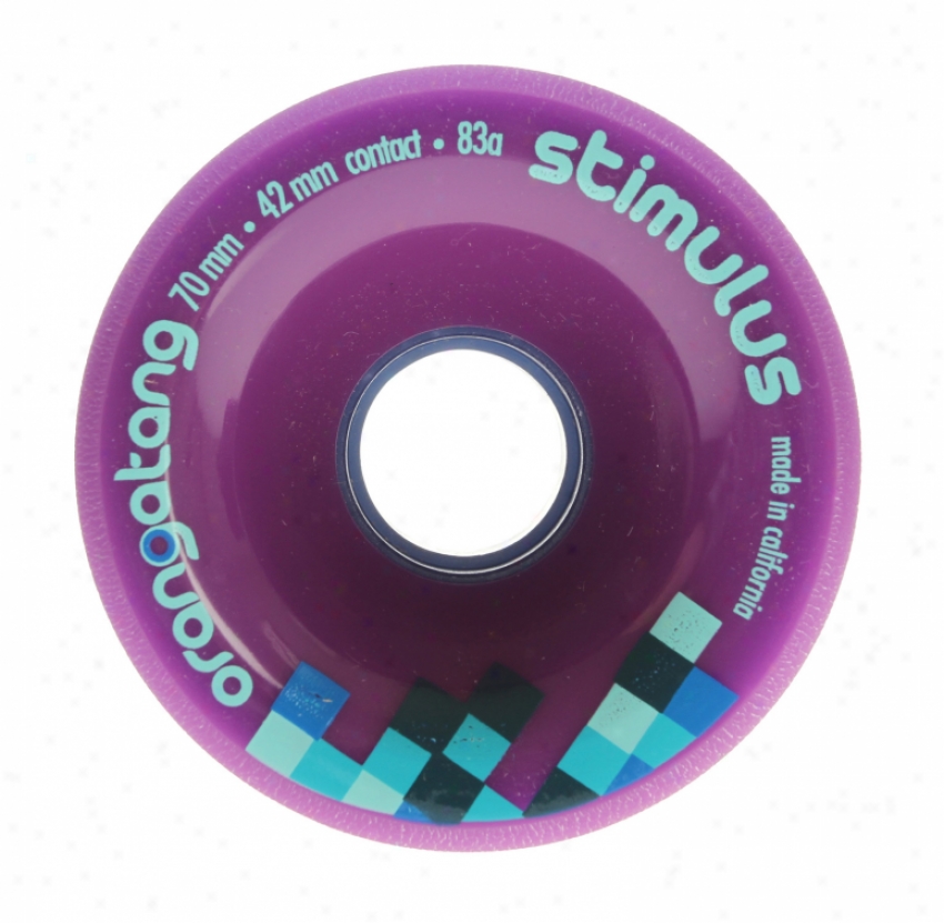 Orangatang Stimulus Longboard Skateboard Wheels Purple 70mm