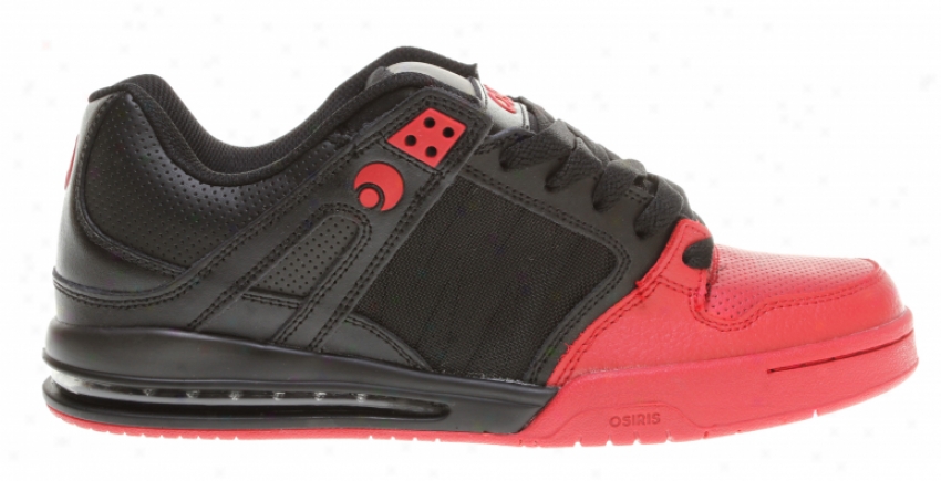 Osiris Pixel Skate Shoes Black/red/dip