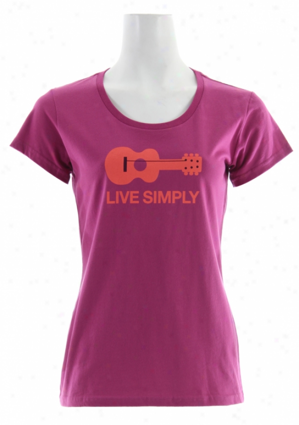 Patagoniq Live Simply Guitar T-shirt Amaranth