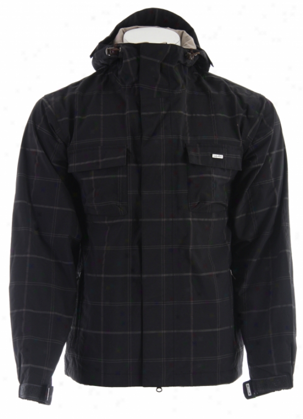 Planet Earth Centre Plaid Snowboard Jacket Black Plaid