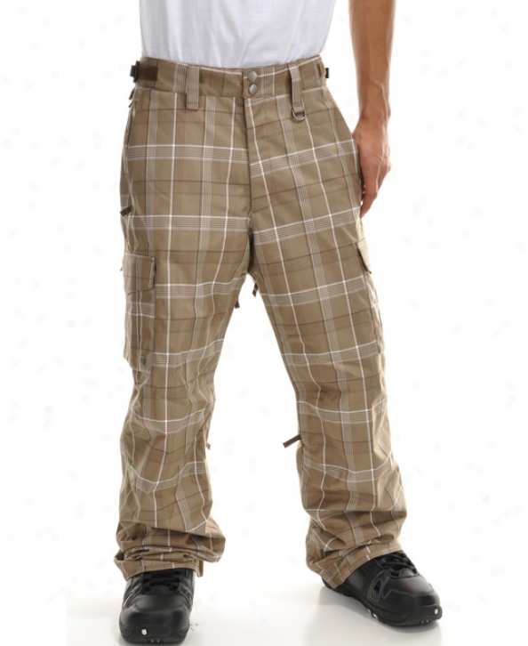 Planet World Division Plaid Snowboard Pants Walnut