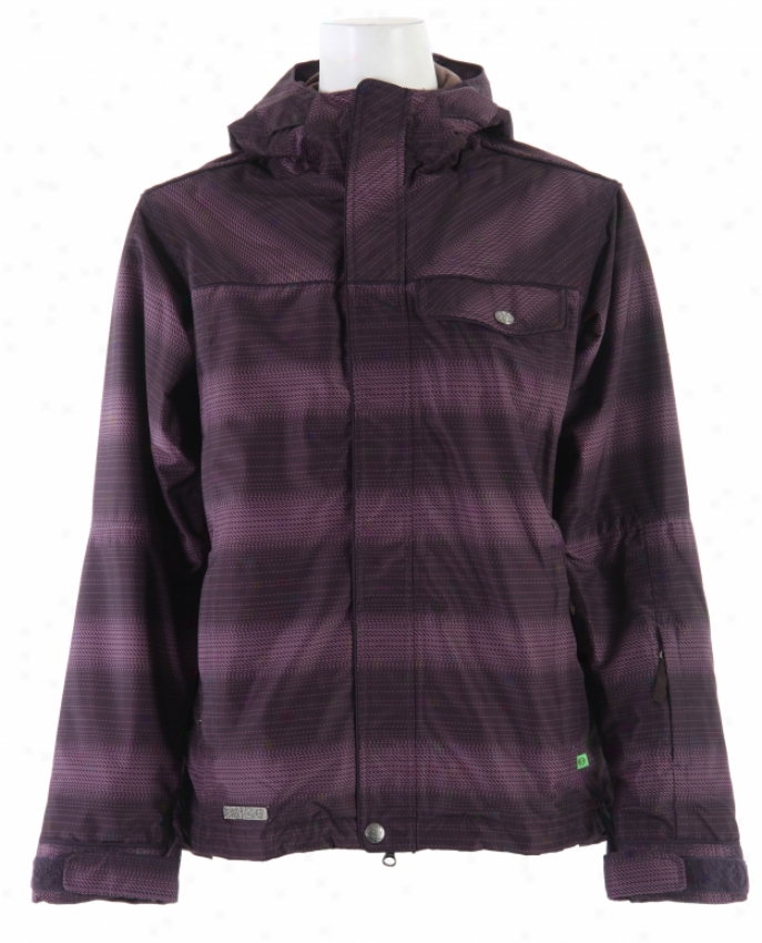 Planet Earth Jessy Insulated Snowboare Jacket Eggplant Concord Breen Ice