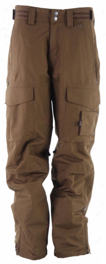 Planet Earth Outpost Insulated Snowboard Pants Breen Brown