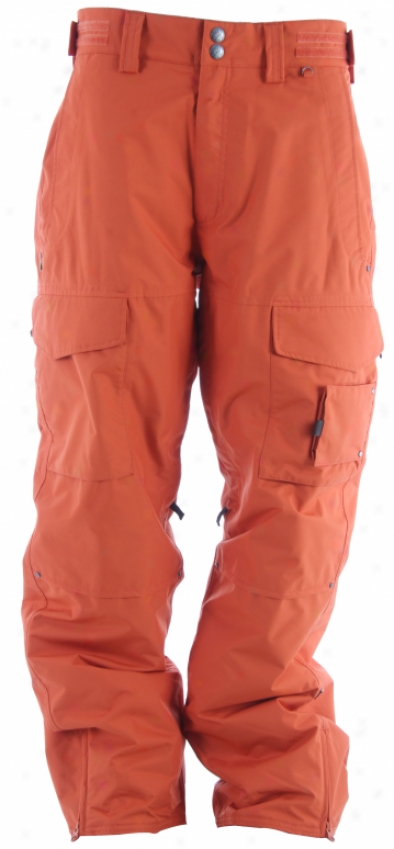 Planet Earth Ou5post Insulated Snowboard Pants Haetwave Orange