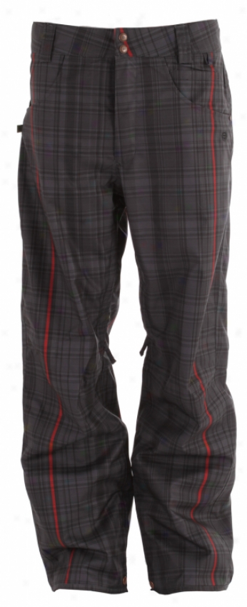 Planet World Upshot Shell Snowboard Pants Black Plaid