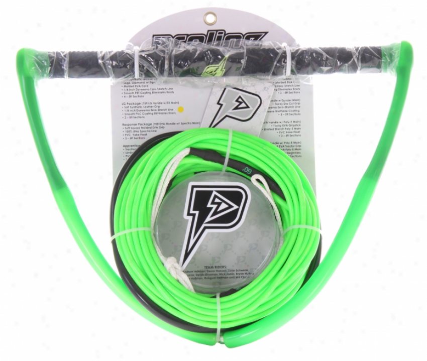 Prokine Lg Package Wakeboard Handle 2-5 Section Line Neon Green 75&apos;