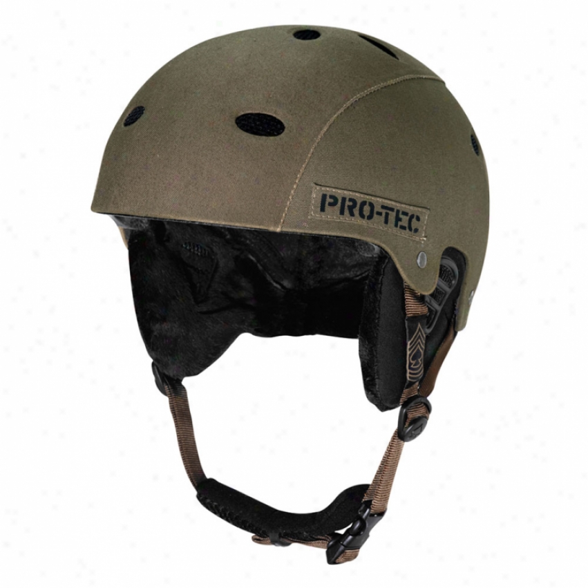 Protec B2 Snowboard Helmet Army Green Canvas