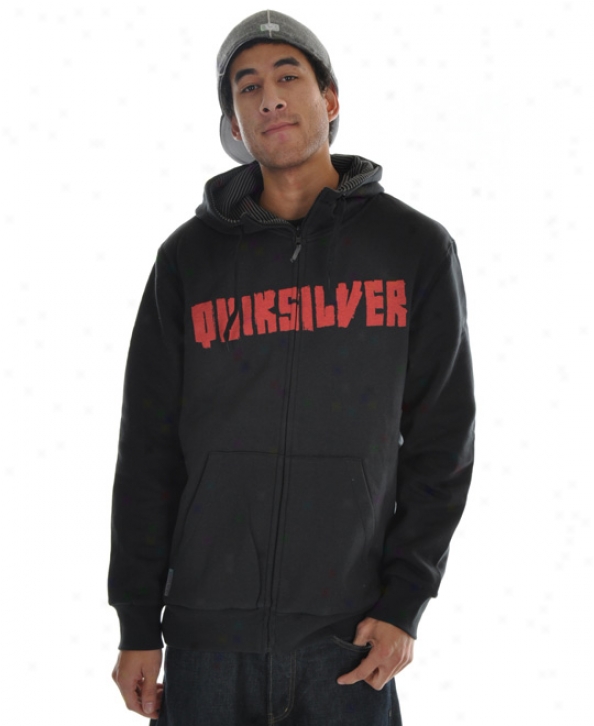 Quiksilver Batfox Full Zip Hoodie Blacm