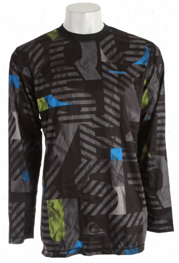 Quiksilver Ice Berg Baselayer Top Lime Snapper