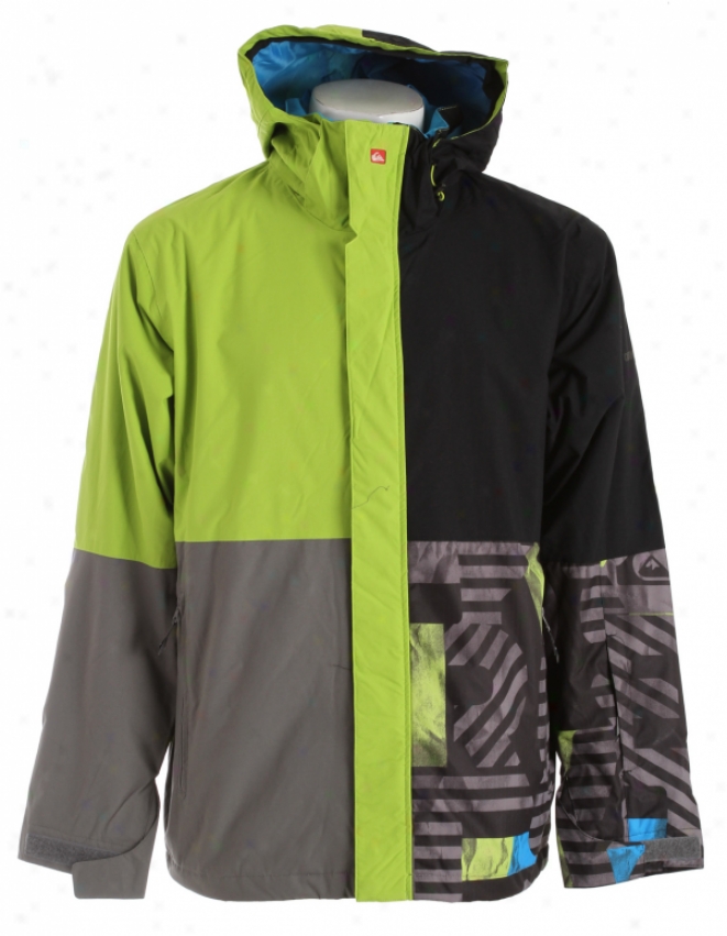 Quiksilver Quarter Snowboard Jacket Smoke/snapper/black/dirty Lime