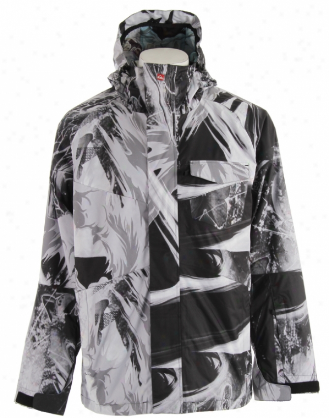 Quiksilver Travis Shell Snowboard Jacket Smoke On Pills