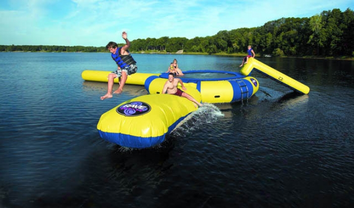 Rave Aqua Jump Water Trampoline 15 W/ Launch And Log