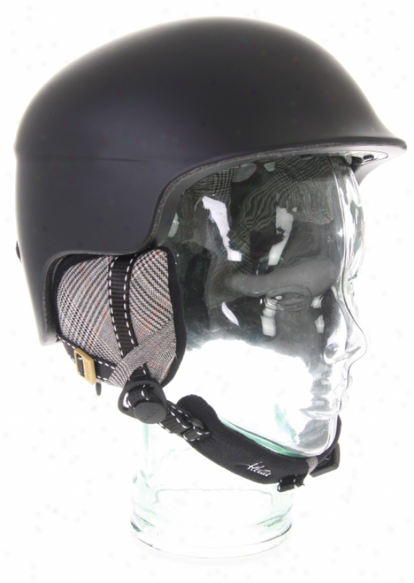 Red Aletta Snowboard Helmet Black Plaid