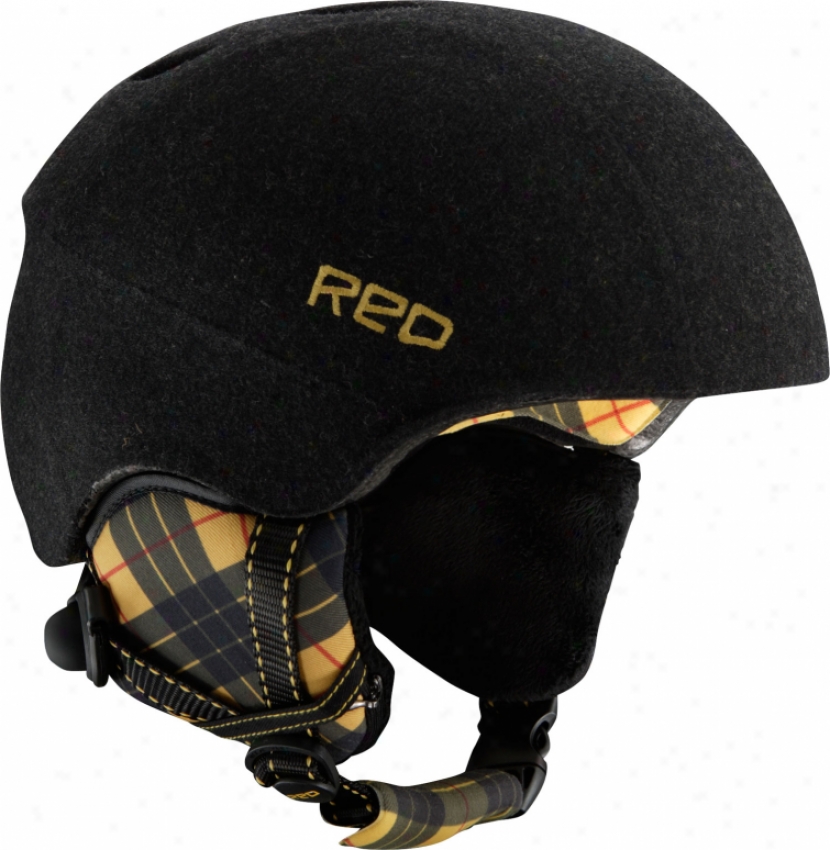 Red Hi-fi Snowboard Helmet Black Plaid