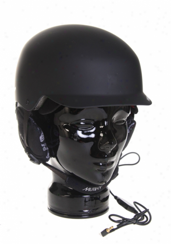 Red Mutiny Audio Snowboard Helmet Black