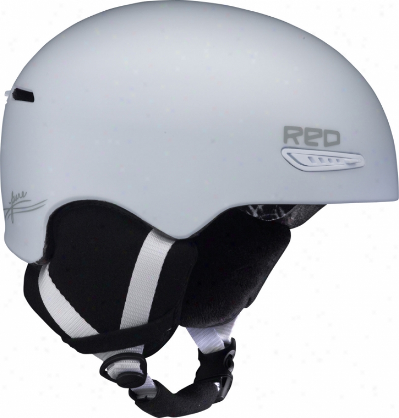 Red Pure Snowboard Hrlmet Matte White