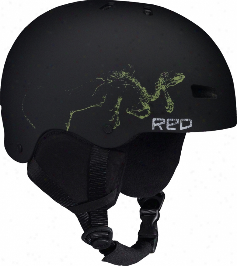 Red Trace Grom Snowboard Helmet Matte Black