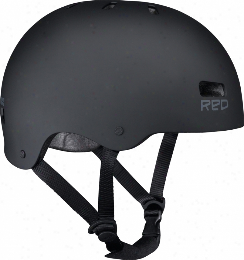 Red Trace Raw Snowboard Helmet Black