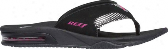 Reef Fanning SandalsB lack/pink/stripes