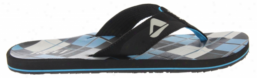 Reef Ht Prints Sandals Black/blue Plaid