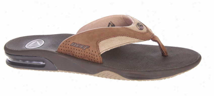 Reef Leather Fahning Sandals Brown